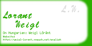 lorant weigl business card